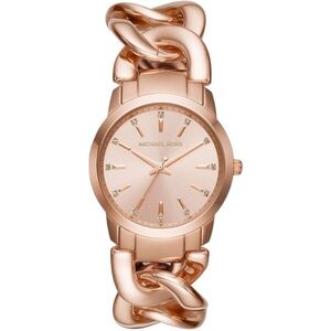 Women's Michael Kors MK3609 Elena Rose Gold Chain Bracelet watch.